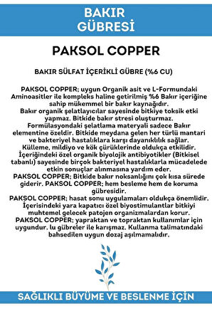 Copper Bakırlı Sıvı Gübre 20 Litre