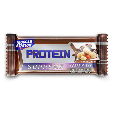 Musclestation Supreme Peanut Chunk Yer Fıstıklı Bar 40g X 24 Adet