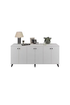 Simple Konsol 6 Raflı 6 Kapaklı 180x44x80 BEYAZ