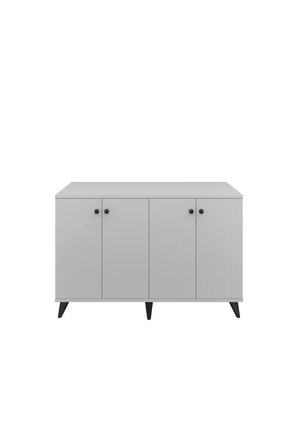 Simple Konsol 4 Raflı 4 Kapaklı 120x44x80 BEYAZ