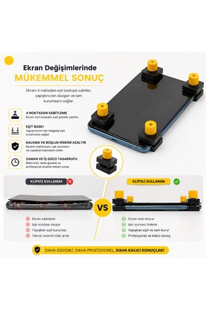 4'lü Set Ayarlanabilir Telefon Lcd Ekran Sabitleyici Tamir Mandalı Sabitleme Kıskacı Mengenesi