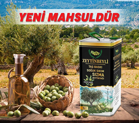 Zeytinbeyli 10 Lt Taş Baskı Soğuk Sıkım Natürel Sızma Zeytinyağı