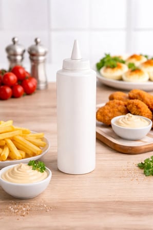 Sosluk Sıkma Şişesi 3 Adet 250 ML BPA Free Mayonez Sos Şişesi Endüstriyel Kullanım