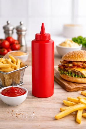 Sosluk Sıkma Şişesi 3 Adet 500 ML BPA Free Ketçap Sos Şişesi Endüstriyel Kullanım