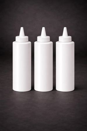 Sosluk Sıkma Şişesi 3 Adet 750 ML BPA Free Mayonez Sos Şişesi Endüstriyel Kullanım