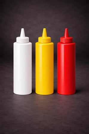 Ketçap Mayonez Hardal Sosluk Sıkma Şişesi 750 ML BPA Free 3lü Set