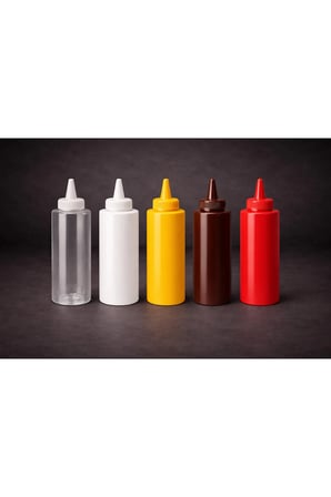 Sosluk Sıkma Şişesi 750 ML 5li Set BPA Free
