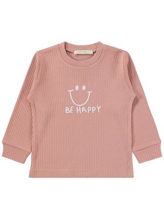 Minidamla Gülen Yüz Baskılı 1-7 Yaş Pijama Takımı - Pembe