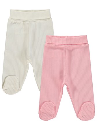 Minidamla Patikli Basic 2'li set 3-9 Ay Tek Alt Bebe - Pembe
