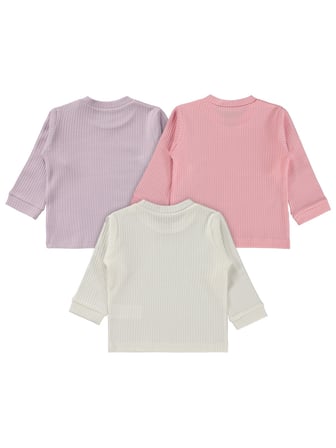 Minidamla Basic 3'lü set 6-18 Ay Sweatshirt - Pembe