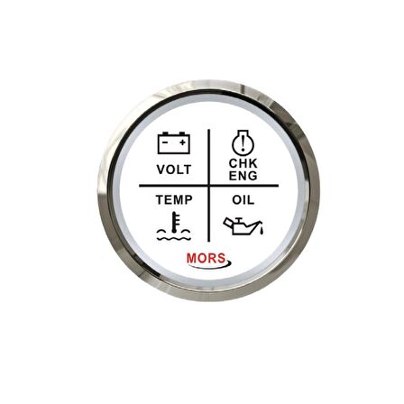 Mors Alarm Seti Göstergesi 4'Lü 12-24 Volt Beyaz