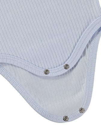 Minidamla Kısa Kol Basic 3'lü set 1-18  Ay Çıtçıtlı Badi - Mavi