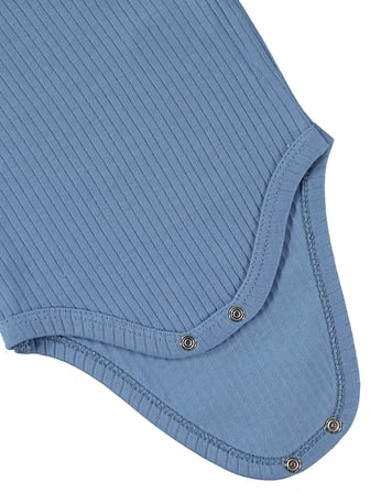 Minidamla Kısa Kol Basic 3'lü set 1-18  Ay Çıtçıtlı Badi - Mavi