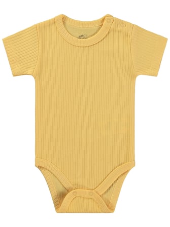 Minidamla Kısa Kol Basic 3'lü set 1-18  Ay Çıtçıtlı Badi - Mavi