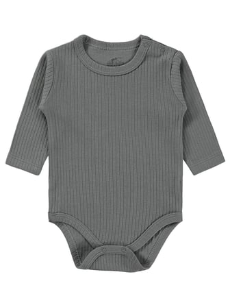 Minidamla Uzun Kol Basic 3'lü set 1-18 Ay Çıtçıtlı Badi - Mavi