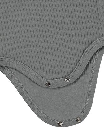 Minidamla Uzun Kol Basic 3'lü set 1-18 Ay Çıtçıtlı Badi - Mavi