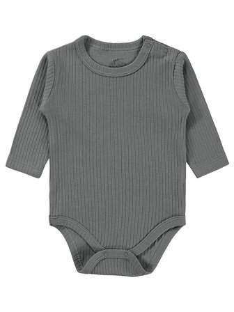 Minidamla Uzun Kol Basic 3'lü set 1-18 Ay Çıtçıtlı Badi - Mavi