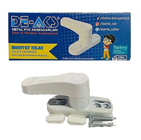 DEAKS EMNİYET KİLİDİ 1 ADET BEYAZ RENK