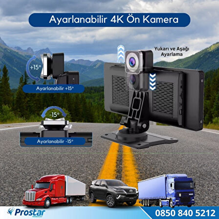 Dokunmatik 10.26 inç 4K+1080P Çift Kameralı Kablosuz Carplay Wifi Bluetooth Set