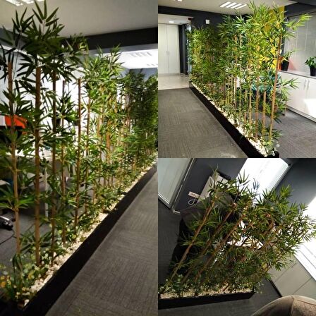 Yapay Bambu Sopası 10 Yapraklı 150 cm Yapay Çiçek Bambu Duvarı