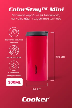 Cooker ColorStay Mini 300 ml Paslanmaz Çelik Bardak Termos CKR2101