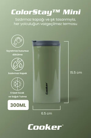 Cooker ColorStay Mini 300 ml Paslanmaz Çelik Bardak Termos CKR2101