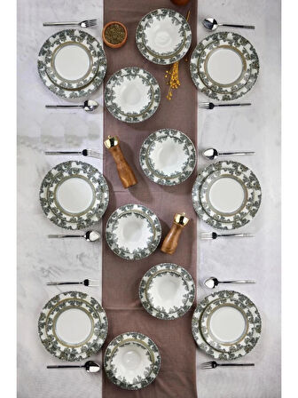 Cooker CKR4167 Dijital Baskılı Yemek Takımı 24 Parça