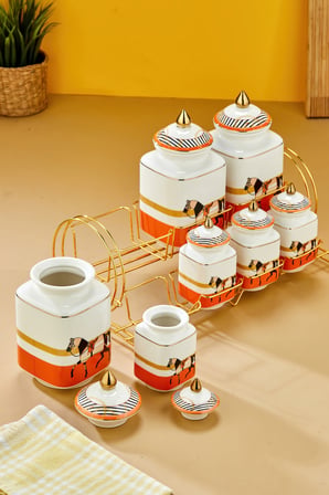 Cooker Hürrem 7'li Standlı Baharat Saklama Seti CKR3779