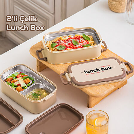 Porsima 1559 2 Katlı Vakumlu Yemek Termosu Lunch Box Sefer Tası