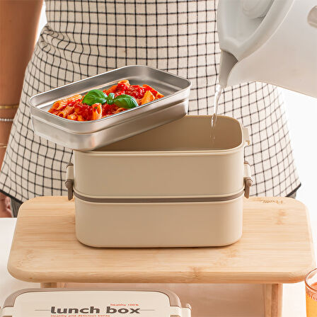 Porsima 1559 2 Katlı Vakumlu Yemek Termosu Lunch Box Sefer Tası