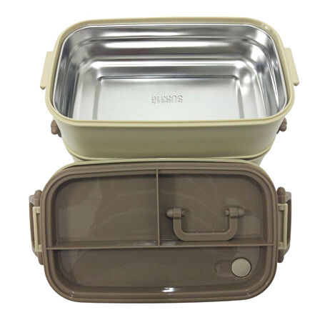 Cooker Çelik Hazneli İkili Taşıma-Saklama Kabı Yk1559