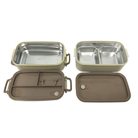 Cooker Çelik Hazneli İkili Taşıma-Saklama Kabı Yk1559