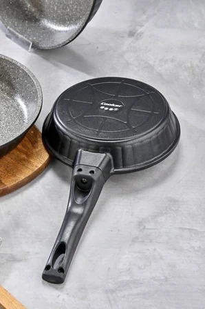 Cooker Granit Döküm Tava Seti 3 Parça 20-24-28 Cm Granit Desenli