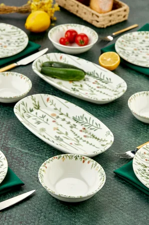 Cooker Mimoza 10 Parça 4 Kişilik Porselen Kahvaltı Takımı YLMZ900