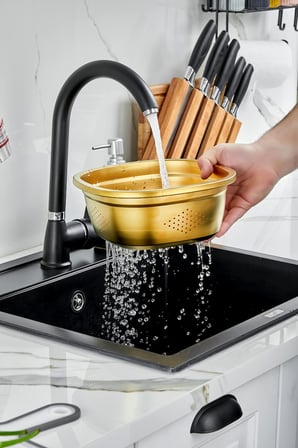 Cooker MaxFlow 24 cm Çelik Süzgeç YK1871