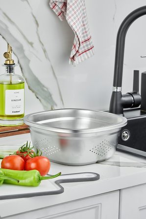 Cooker MaxFlow 24 cm Çelik Süzgeç YK1871