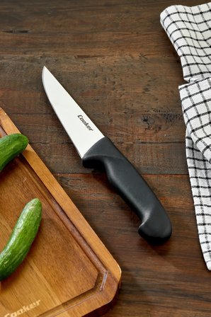 Cooker 27 cm Paslanmaz Çelik Kasap Bıçağı Siyah CKR4597