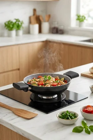 Cooker Cliff 20 cm Seramik Kaplama Sahan Siyah CKR4640