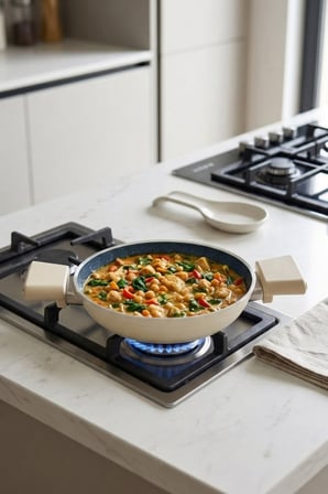 Cooker Cliff 22 cm Seramik Kaplama Sahan Krem CKR4641