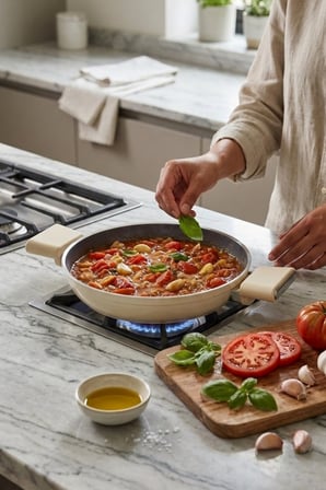 Cooker Cliff 22 cm Seramik Kaplama Sahan Krem CKR4641