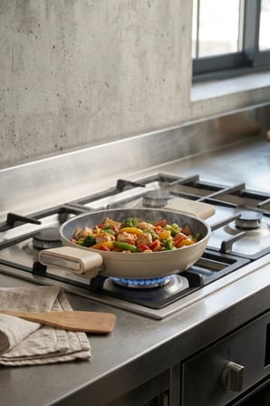 Cooker Cliff 22 cm Seramik Kaplama Sahan Krem CKR4641