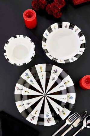 Cooker Noirelle 24 Parça Porselen Yemek Takımı CKR4277