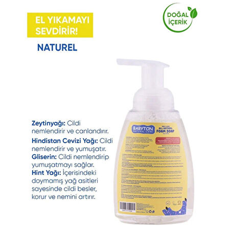 Babyton Çocuklar İçin Doğal Köpük Sabun Naturel