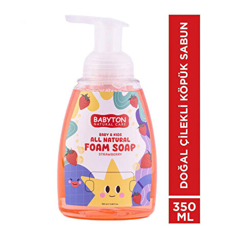 Babyton Çocuklar İçin Doğal Köpük Sabun Çilek