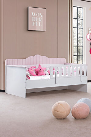 Karyola, Flower Montessori Karyola - Pembe + 1 Adet Comfort Yatak