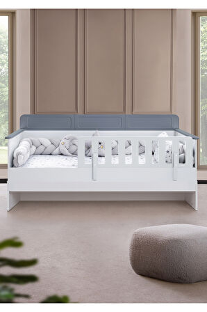 Karyola, Mira Montessori Karyola - Antrasit + 1 Adet Comfort Yatak