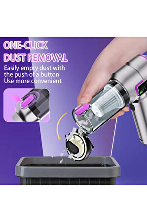 ST-6697APlus 20000 PA Şarjlı Kablosuz El Süpürgesi | Fırçasız Motorlu Güçlü Araç Süpürgesi