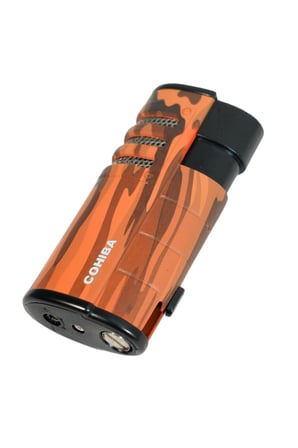 Cohiba 3 Torch Pürmüz Delicili Kamuflaj Desenli Kahverengi Puro Çakmağı - TR9591