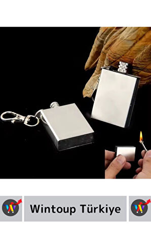 Premium Taşınabilir Pratik Kamp Doğa Av Günlük Rüzgarda Sönmez Zippo Benzin Metal Kibrit Anahtarlık