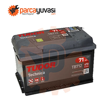 Aku Aku 12v 71 Ah 670a Lb3 (278×175×175) Alçak - Tudor Tb712